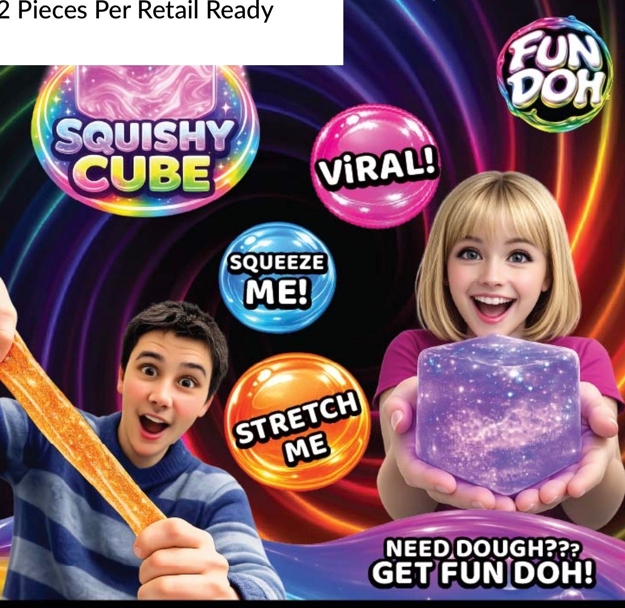 Fun Doh Squishy Cube