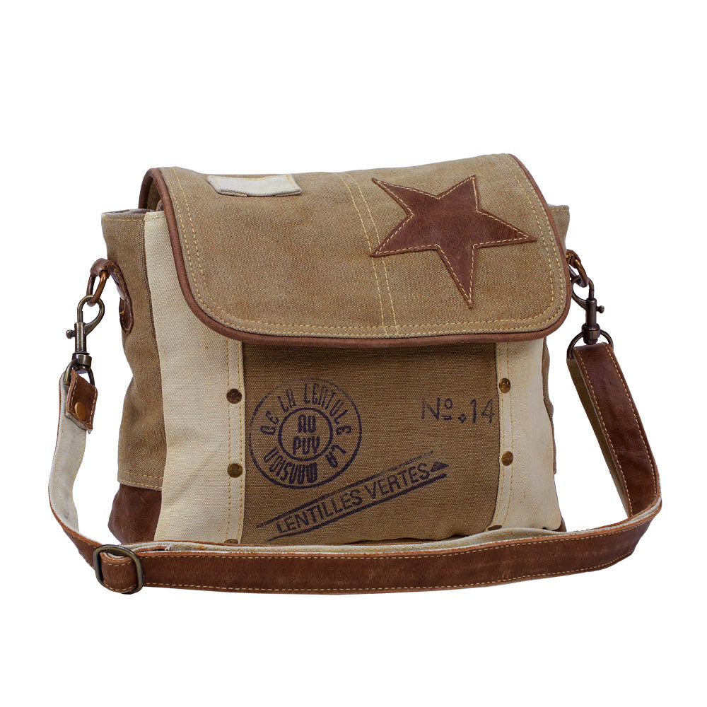 Myra Bag Leather Star Shoulder Bag – Military Tent & Leather