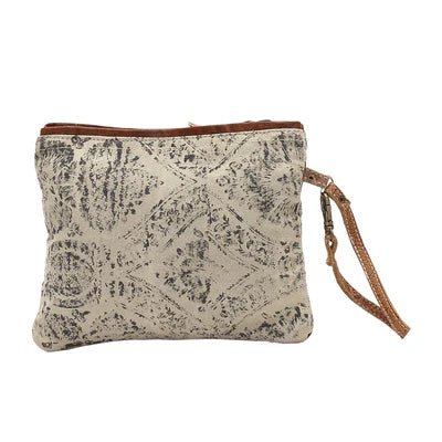 Myra Bag Floral Print Pouch – Canvas & Leather ★ Best Seller