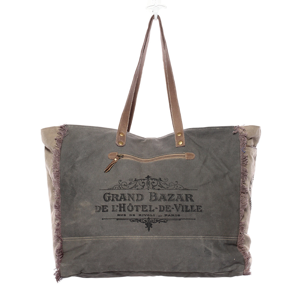 Myra Bag Floral Print Weekender Bag – Canvas, Leather & Hairon