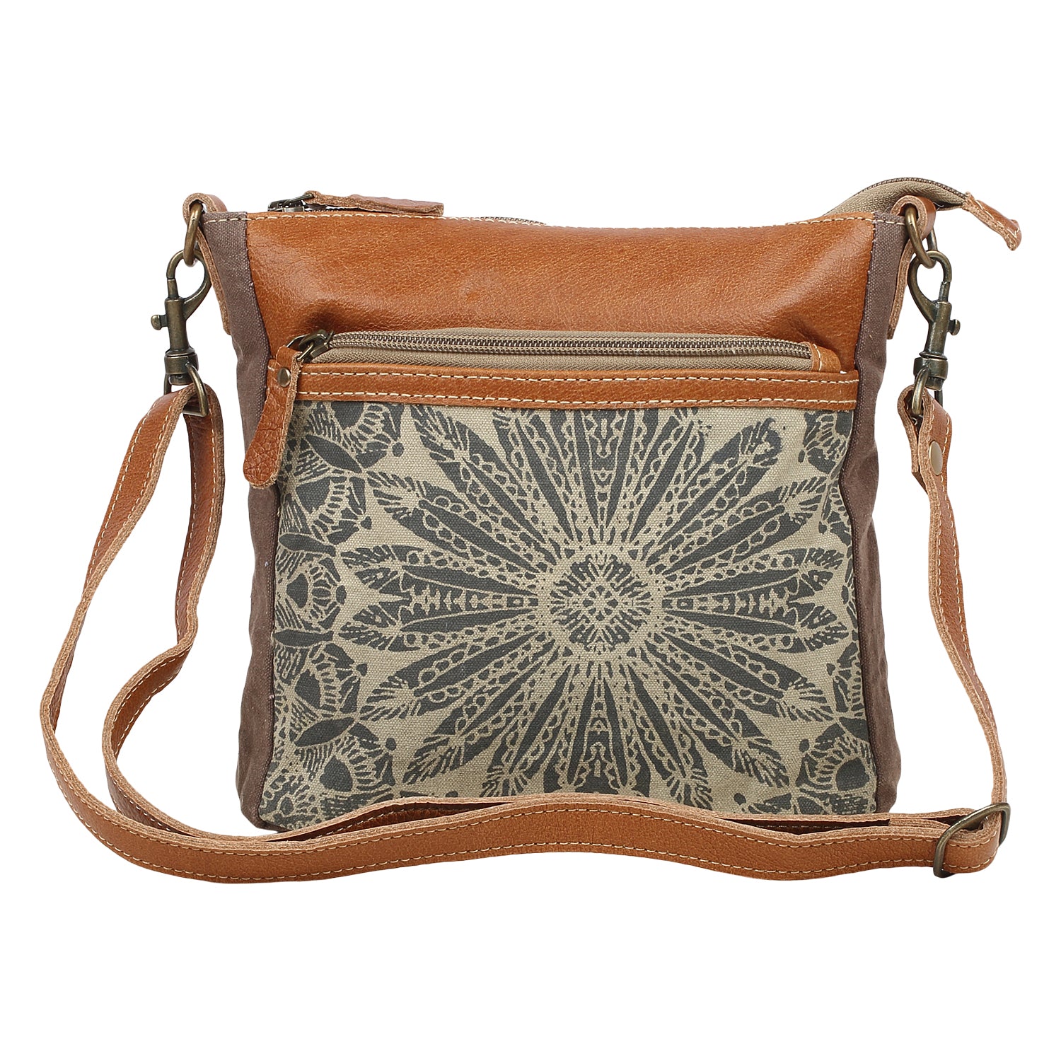 Myra Bag Dizzy Small Crossbody Bag – Canvas & Leather ★ Best Seller