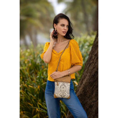 Myra Bag Soul Searcher Small Crossbody Bag – Canvas & Leather ★ Best Seller