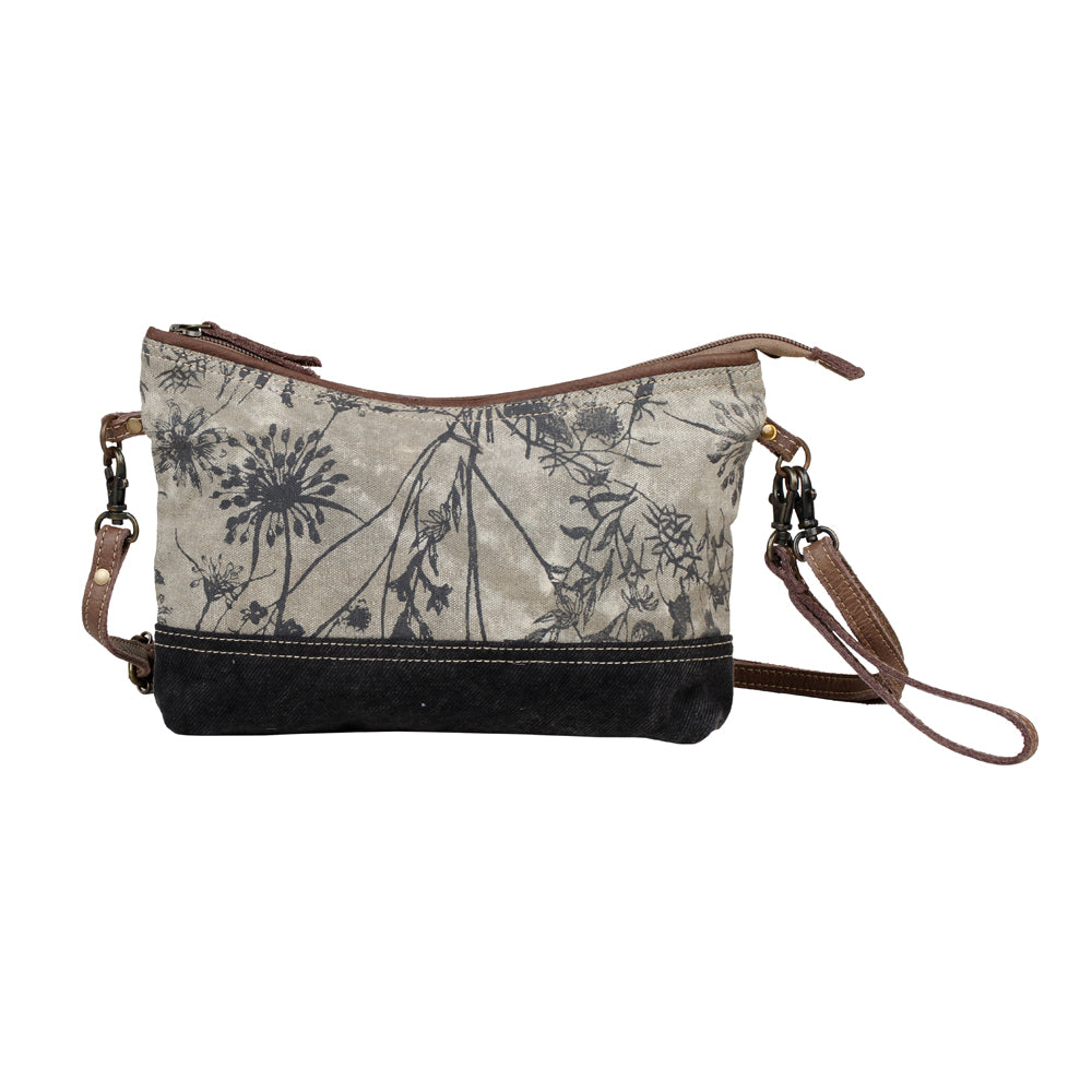 Myra Bag Dainty Delight Small Crossbody Bag – Floral Canvas & Leather