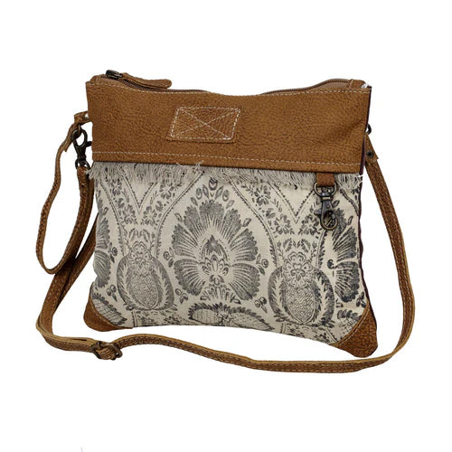 Myra Bag Floral Flow Small Crossbody Bag – Canvas & Leather