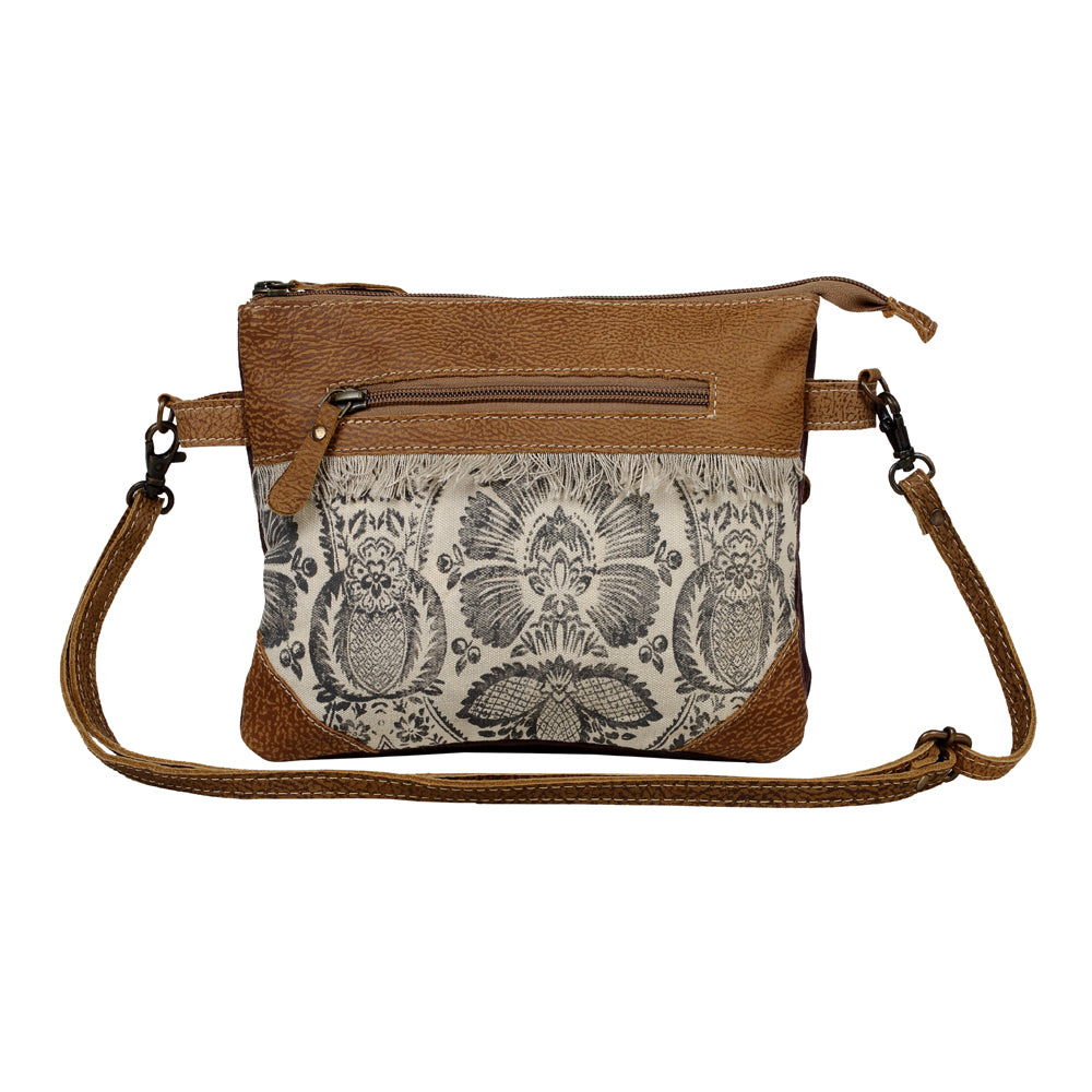 Myra Bag Nifty Small Crossbody Bag – Canvas Rug & Leather