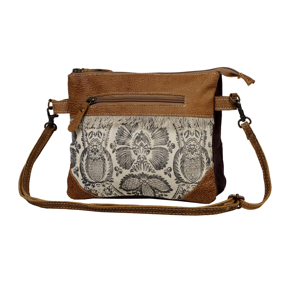 Myra Bag Nifty Small Crossbody Bag – Canvas Rug & Leather