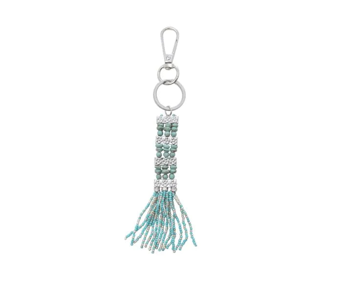 Myra Bag Clementine Key Fob – Beaded Fringe Mermaid Charm