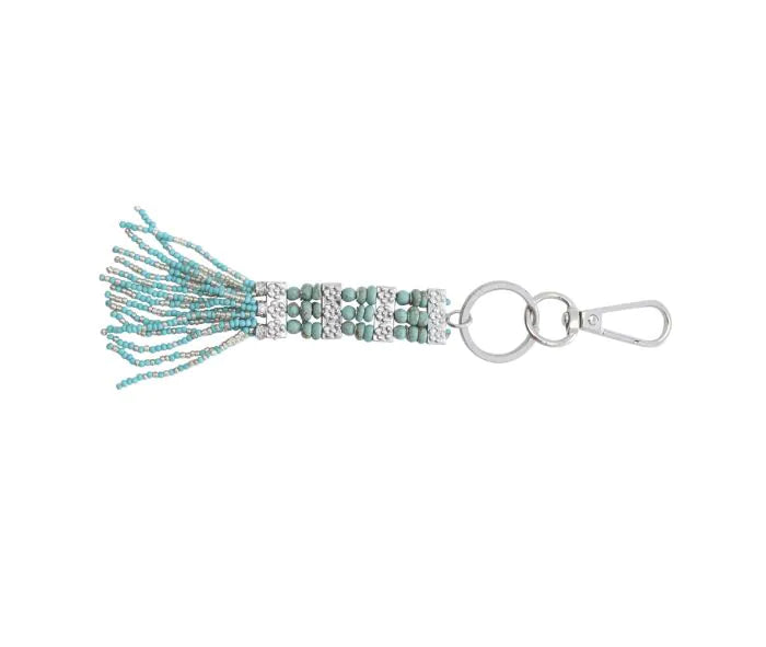 Myra Bag Clementine Key Fob – Beaded Fringe Mermaid Charm