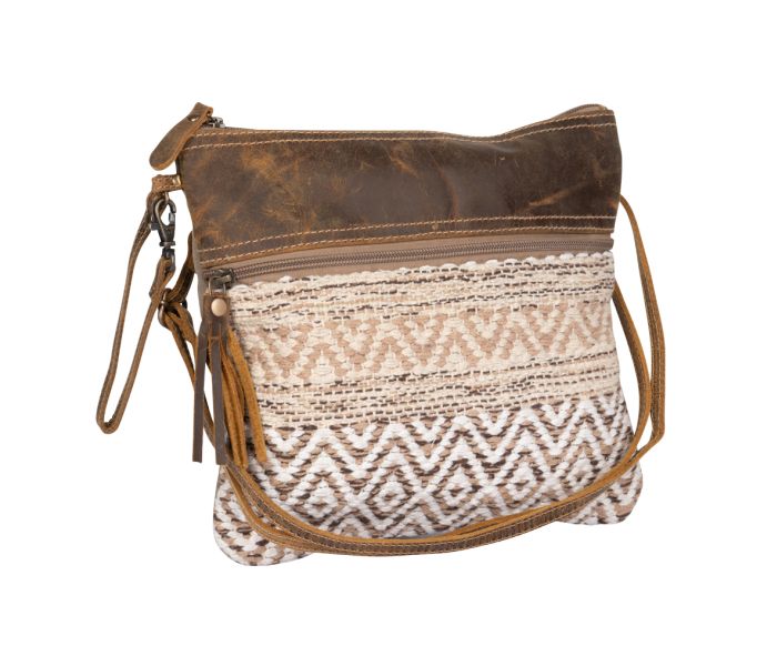 Myra Bag Contentment Small Crossbody Bag – Canvas, Leather & Rug ★ Best Seller