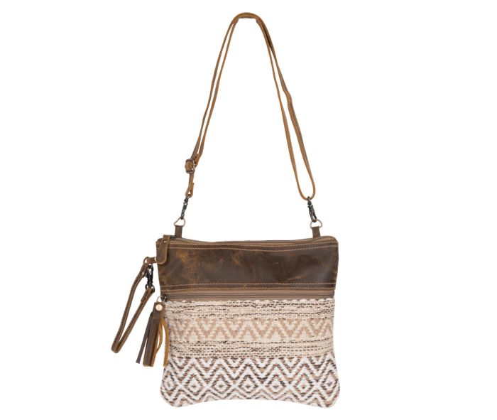 Myra Bag Contentment Small Crossbody Bag – Canvas, Leather & Rug ★ Best Seller